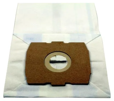 A vacuum cleaner bag with its cardboard attachment.