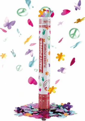 Produktbild von Konfettikanone Party Popper Flower Power - 1 Stück