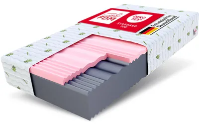 Productafbeelding van FDM Matras, 100x200 cm, hardheid H3/H4, hoogte 24 cm, koudschuimmatras, HR-schuim