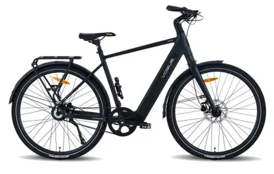 Imagen del producto de VOGUE Motion - Bicicleta eléctrica - 28 pulgadas - Motor 250W - Autonomía 90 km - 2 velocidades automáticas - Frenos de disco hidráulicos - Batería 360Wh - Negra mate