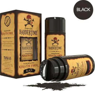 Produktbild von Barbertime haaraufbauende Keratinfaser schwarz 21gr.