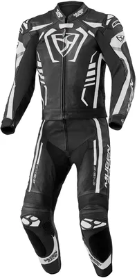 Immagine prodotto di MUGENRACE Predator, tuta in pelle perforata da moto in 2 pezzi, nero/bianco, 54