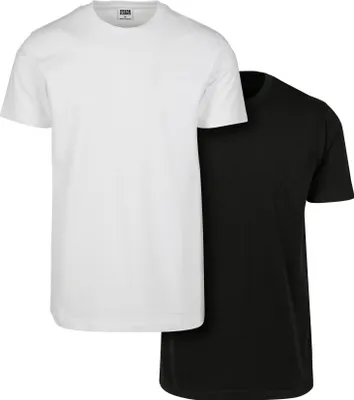 Produktbild von Urban Classics TB2684A | Basic Tee 2-Pack Herren T-Shirt - Farbe: Black/White - Größe: M