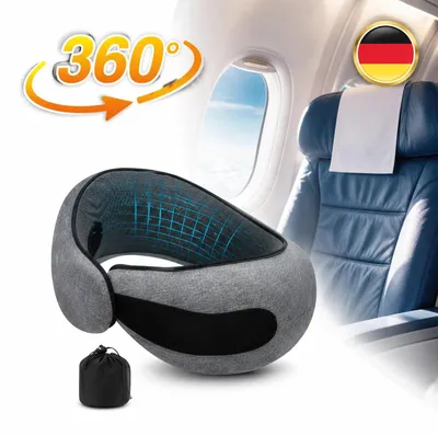 Produktbild von Nackenkissen Reisekissen Auto Nackenhörnchen Memory Schaum Kopfstütze weich