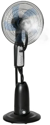 Image de Ventilateur brumisateur - Ventilateur sur pied - 90 W - Silencieux - Oscillant - 3 vitesses - Ø 44,5 cm - Alimentation secteur (CA)