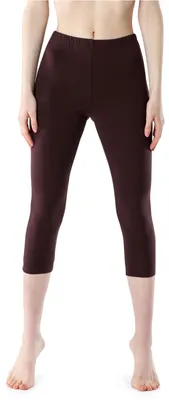 Image de Legging 3/4 pour femme Bellivalini en viscose BLV50-204 (marron, taille S)