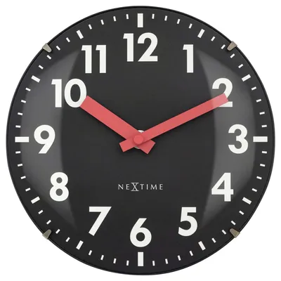 Productafbeelding van NeXtime - 3533ZW - Wandklok - 20cm - zwart - Duomo Mini