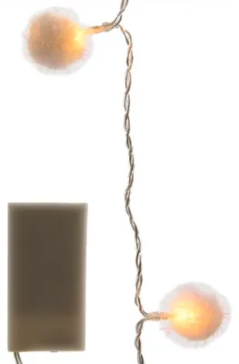 Produktbild von Lichterkette Schneekugel 20 LED weiß Batterie 2,75m innen
