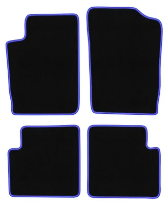 Zdjęcie produktu dla Dywaniki samochodowe welurowe CARLUX-BLUE do: Citroen Xsara (1997-2006, break, kombi, hatchback) czarne z niebieskim obszyciem, z mocowaniami