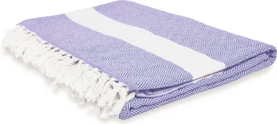 Produktbild von Lumaland Baumwolldecke Tagesdecke kräftige Farben aus 100 % Baumwolle ca. 200 x 240 cm Lila