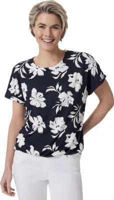 Produktbild von Stooker Women STCLEA PRINT Damen T-Shirt Regular Fit 44/46 navy floral aop