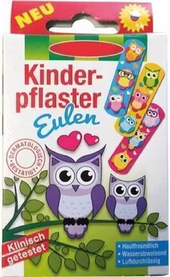 Immagine prodotto di WUNDmed® 02-078 WUNDmed® Pflaster Eulen 02-078 bunt 1,9 x 6,3 cm, 10 St.