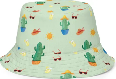 Produktbild von Mr. & Mrs. Panda Fischerhut Kaktus Sonne Größe S/M - Grün - Geschenk, Anglerhut, Kakteen, Sonnenhut, Bucket Hat, Geschenkidee, Glück, glücklich, Scheidung, Tropenhut