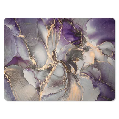 Produktbild von MuchoWow® Mauspad Mousepad Gold - Lila - Marmor 40x30 cm - Mousepads - Maus Mat - Pad - Mausunterlage - Anti Rutsch