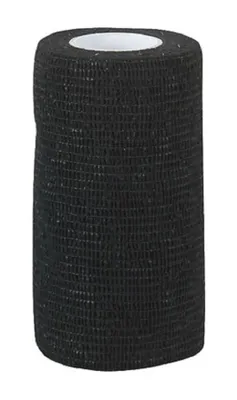 Produktbild von EquiLastic selbsthaftende Bandage, schwarz, 10cm breit 12 Stück