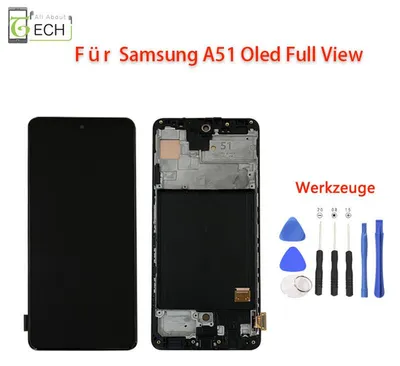 Produktbild von LCD für Samsung Galaxy A51 A515 Full View OLED Display Bildschirm mit Rahmen