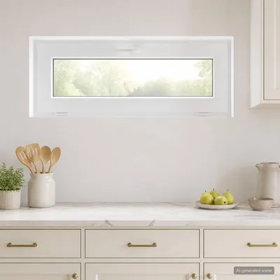 Produktbild von Kellerfenster Innenseite Farbe Weiß RISOR 110 x 45 cm
