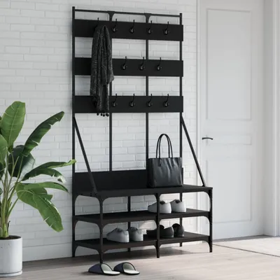 Image de Durable Portemanteau avec porte-chaussures Noir 100x40x184 cm - Portemanteau Octo2112287 1parcel
