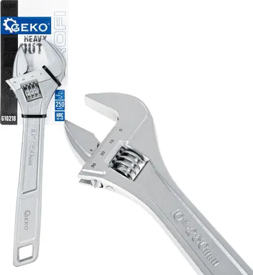 Obrázek produktu pro GEKO Nastavitelný švédský klíč 10", 0–34 mm - G10218