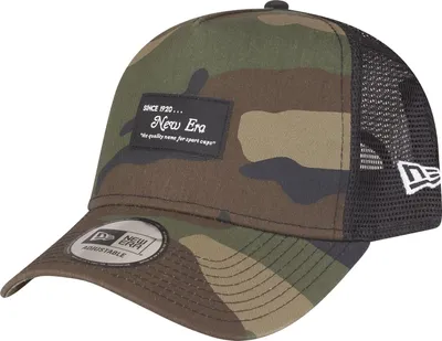 Produktbild von New Era Adjustable A-Frame Trucker Cap - BRAND PATCH wood