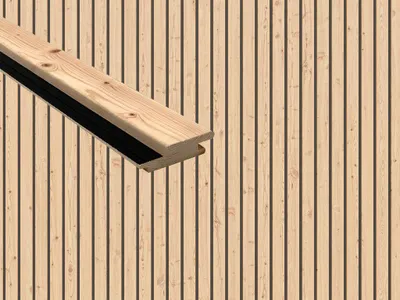 Produktbild von WOODTEX | 3,05 m | Douglasie Rhombusleiste Fassadenholz 20x146mm, Kanadische Douglasie Fassade, Schwarze Nut Feder, Dauerhaft Witterungsbeständig, Für Außenfassade Verkleidung