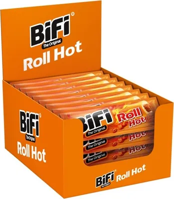 Produktbild von BiFi Original Roll Hot 24x45g Salami im Teigmantel Pikante Fleischsnack