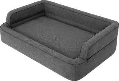 Produktbild von Hundebett, Möbel für Tiere, Katzenbett, Abnehmbar Bezug, Hundekorb, Hundekissen, Hundeliege, Schlafplätze, Hundesofa, Graphit, XXL: 117x79 cm