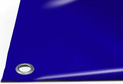 Image de Bâche PVC pour camion 900g/m² matériel (3m x 5m, œillets ronds 20mm, bleu RAL5013) marchandise au mètre avec/sans oeillets Bâche de toit industrie camion bâche camping bâche protection bâche bois