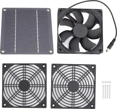 Obrázek produktu pro 3W solární odsávací ventilátor Přenosný venkovní ventilátor pro skleník, psa, kuře, dům pro domácí zvířata