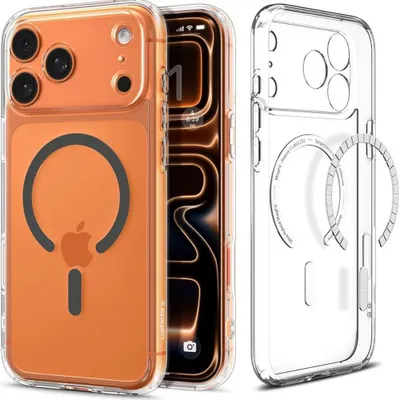 Obrázek produktu pro Pouzdro SPIGEN ULTRA HYBRID MAG kompatibilní s MagSafe pro IPHONE 17 Pro Max, čiré, grafitové provedení