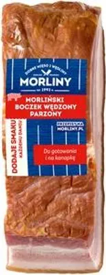 Zdjęcie produktu dla Boczek Wędzony Parzony Morliny - Ok. 400G - Tradycyjny Smak