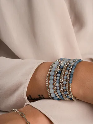 Zdjęcie produktu dla Bransoletka z koralików z niebieskim awenturynem SB-GEM37-ADD-4MM