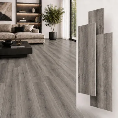 Zdjęcie produktu dla Berti Graf Panele winylowe SPC 5 mm na klik z podkładem IXPE, wodoodporne, 122 x 18,4 cm, dekor drewna, Obraz wygenerowany przez AI