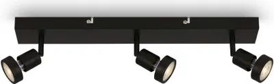 Produktbild von LED Deckenleuchte Deckenlampe Spots schwenkbar 5W 3xGU10 schwarz Briloner