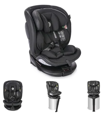 Zdjęcie produktu dla Fotelik samochodowy obrotowy 360 i-Size 40-150 cm ISOFIX RWF od urodzenia do 12 lat z nogą, Top Tether, SPS, EPS i Memory Foam Lorelli Estate