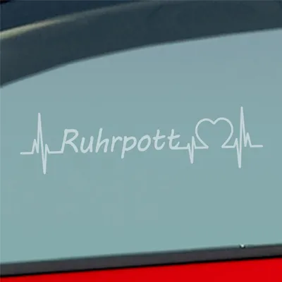 Produktbild von Auto Aufkleber Ruhrpott Puls Herzschlag mit Ferien Region Motiv 19x5 cm Milchglas Sticker Heckscheibenaufkleber