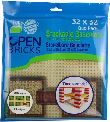 Produktbild von Open Brick Source GmbH & Co. K Open Bricks Baseplates 32x32 farm crossings, 2 Stück 5