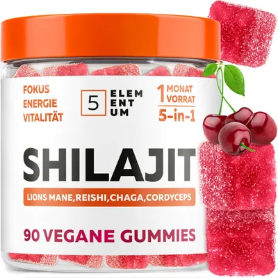 Immagine prodotto di Caramelle gommose di Shilajit dell'Himalaya – 2200 mg, naturali, vegane e senza zucchero