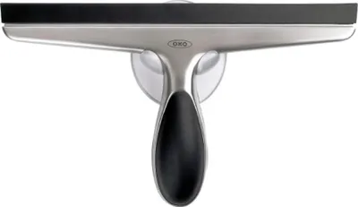 Produktbild von OXO 1060619V5MLNYK, Duschrakel mit Einzelklinge, Schwarz, Edelstahl, Edelstahl, Gummi, 254 mm, 38,1 mm