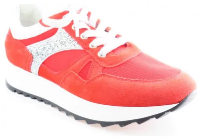 Produktbild von Nero Giardini Velour rosso/silber Sneaker Rot in Gr. 40
