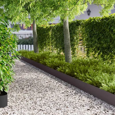 Produktbild von Möbel Raseneinfassung 30 Stk. 102 x 15 x 4 cm Stahl Schwarz - Beeteinfassungen CC1507