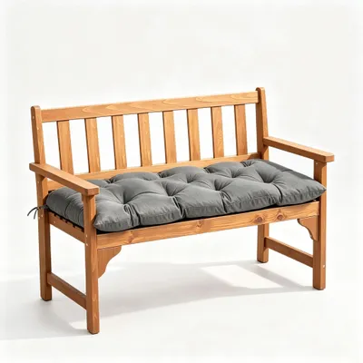 Productafbeelding van Bankkussen, waterdicht en uv-bestendig, antislip, comfortabel kussen voor tuinmeubelen, zitbank en schommelbank, voor binnen en buiten, donkergrijs, 1