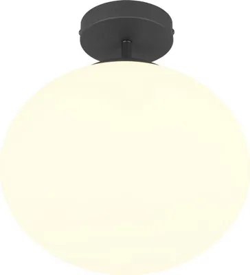 Image de Suspension FOMENTO blanc et noir, 1xE27x15W, verre, dimensions : 33x30x30 cm, IP20, Trio