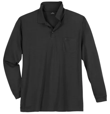 Produktbild von Ragman Softknit Langarm-Polo XXL anthrazit melange