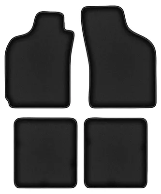 Imagen del producto de Alfombrillas de moqueta para Fiat Albea 2002-2010 (sedán) – juego de 4 piezas, negras, a medida – Wielganizator DURBAN