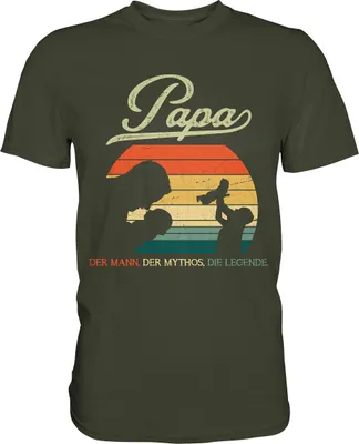Produktbild von Papa Kind Vatertag Geschenk Vater T-Shirt – Urban Khaki / M