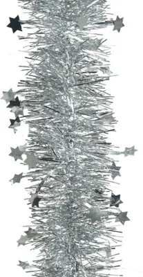Immagine prodotto di Ghirlanda natalizia con stelle 9cm x 2,7m - argento