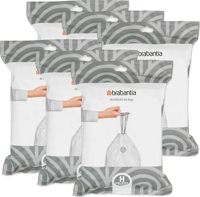 Produktbild von Brabantia PerfectFit Müllbeutel 50-60L (H) 40 Beutel Mülleimerbeutel (6er Pack)