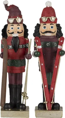 Image de Clayre & Eef Figure Casse-Noisette 17 cm Rouge Vert Plastique