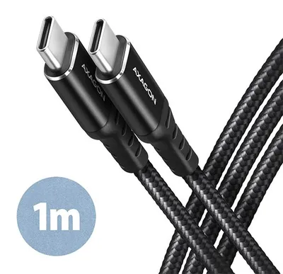 Productafbeelding van Axagon BUCM-CM10AB, 1 meter, USB-C, USB-C, USB 2.0, 0,48 Gbit/s, zwart